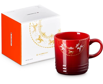 旋轉木馬系列 英式馬克杯350ml 櫻桃紅