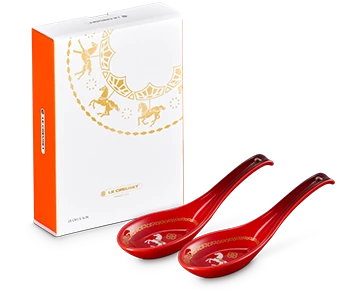 旋轉木馬系列 中式湯匙2入組 櫻桃紅