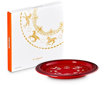 旋轉木馬系列 圓盤19cm 櫻桃紅