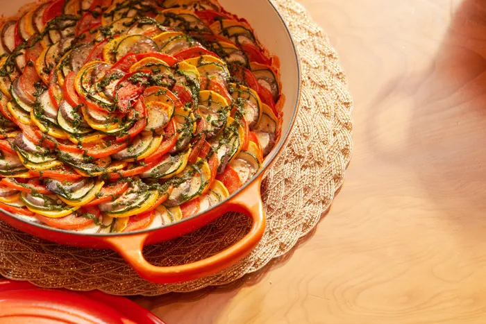 Le Creuset ratatouille / Tomato base sauce / Pesto 普羅旺斯燉菜 / 番茄紅醬 / 青醬