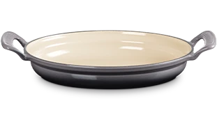 橢圓鐵烤盤28cm 燧石灰