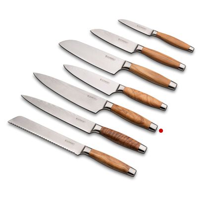 大馬士革鋼主廚刀20cm(橄欖木柄) image number 1