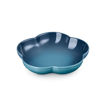 花型盤(中)20cm(水手藍) image number 3