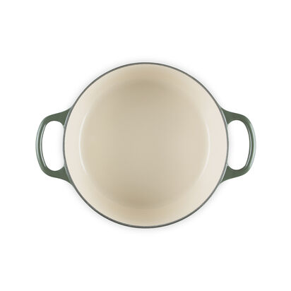 典藏琺瑯鑄鐵圓鍋22cm(百里香綠-金頭-內鍋白) image number 37