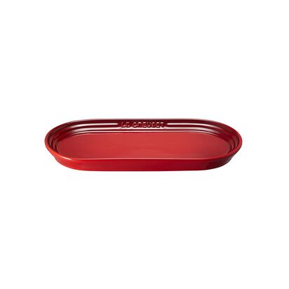 日式橢圓盤 25cm (櫻桃紅)
