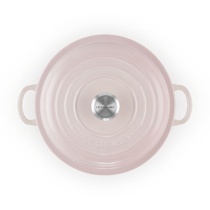 典藏琺瑯鑄鐵淺底鍋22cm(貝殼粉-鋼頭-內鍋白) image number 3