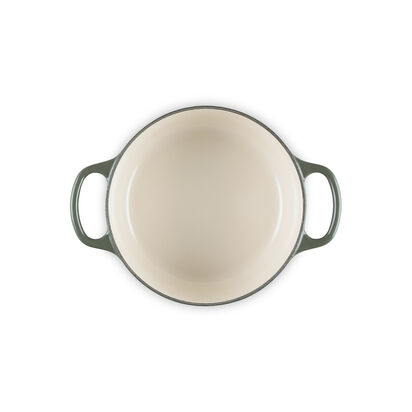 典藏琺瑯鑄鐵圓鍋18cm(百里香綠-金頭-內鍋白) image number 24