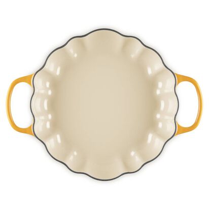 萬聖節系列琺瑯鑄鐵南瓜造型淺底鍋28cm(珊瑚橘-金頭-內鍋白) image number 4