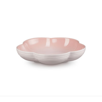 花型盤(中)20cm(貝殼粉) image number 1