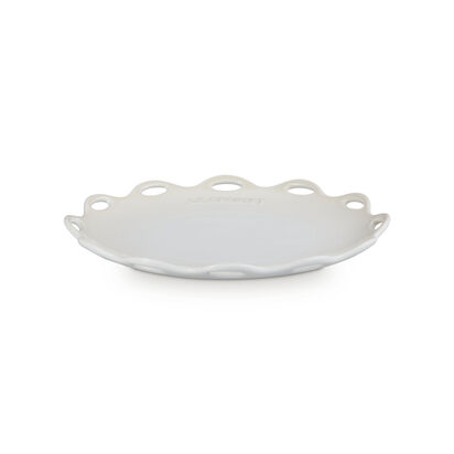 蕾絲花語系列圓盤25cm(蛋白霜) image number 1