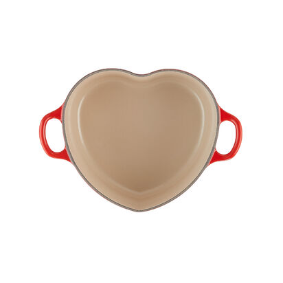 琺瑯鑄鐵愛心鍋20cm(櫻桃紅-心型鋼頭-內鍋白) image number 2