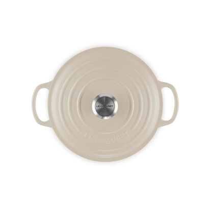 典藏琺瑯鑄鐵圓鍋20cm(杏仁奶茶-鋼頭-內鍋白) image number 3