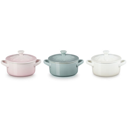 向日葵迷你圓烤盅 10cm-3入組 (貝殼粉/海洋之花/蛋白霜)