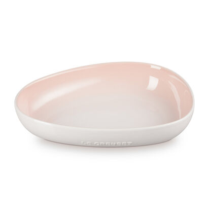 繁花系列花瓣造型盤24cm(貝殼粉) image number 1