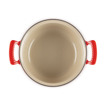 Modern Heritage系列琺瑯鑄鐵圓鍋26cm (櫻桃紅-內鍋白) image number 3