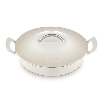 Modern Heritage系列琺瑯鑄鐵淺底鍋28cm (蛋白霜-內鍋白) image number 1