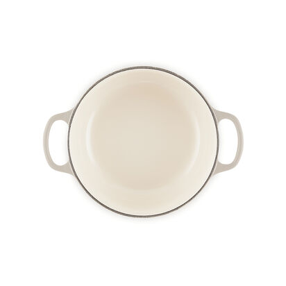 典藏琺瑯鑄鐵圓鍋20cm(杏仁奶茶-鋼頭-內鍋白) image number 4