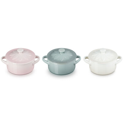 向日葵迷你圓烤盅 10cm-3入組 (貝殼粉/海洋之花/蛋白霜) image number 1
