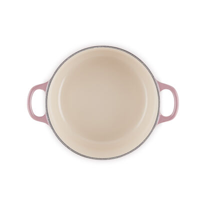 琺瑯鑄鐵圓鍋18cm(錦葵紫-鋼頭-內鍋白) image number 4