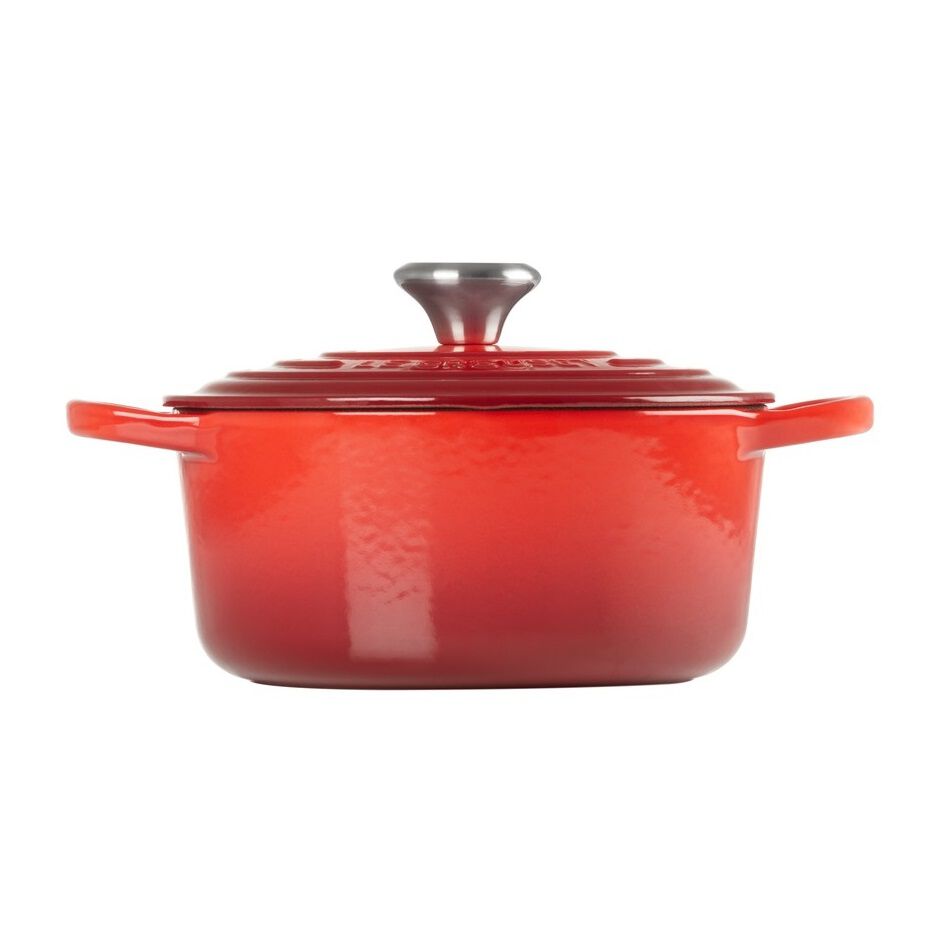 典藏琺瑯鑄鐵圓鍋22cm(櫻桃紅-鋼頭-內鍋白) 060 | Le Creuset 台灣