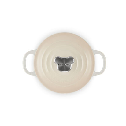 琺瑯鑄鐵圓鍋14cm (蛋白霜-小熊鋼頭-內鍋白) image number 3
