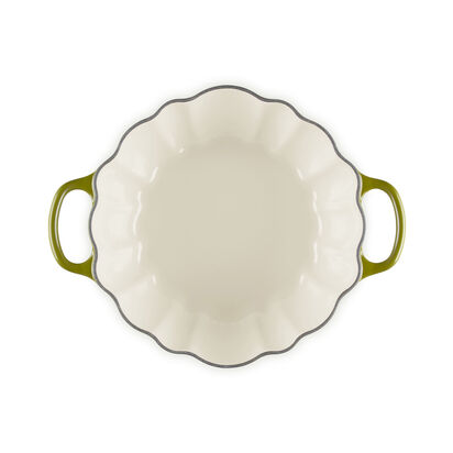 萬聖節系列琺瑯鑄鐵南瓜造型鍋 (橄欖綠-金頭-內鍋白) image number 4