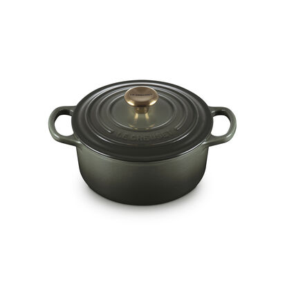 典藏琺瑯鑄鐵圓鍋18cm(百里香綠-金頭-內鍋白) image number 21