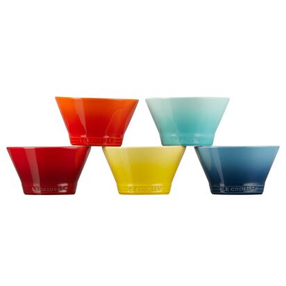 新采和風系列味噌湯碗組300ml-5入(櫻桃紅/火焰橘/閃亮黃/薄荷綠/水手藍) image number 3