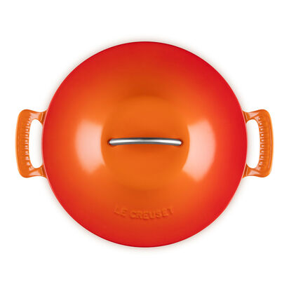 Modern Heritage系列琺瑯鑄鐵淺底鍋28cm (火焰橘-內鍋白) image number 4
