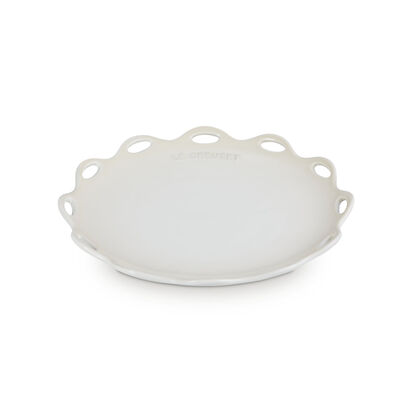 蕾絲花語系列圓盤25cm(蛋白霜) image number 0