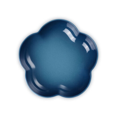 花型盤(中)20cm(水手藍) image number 0