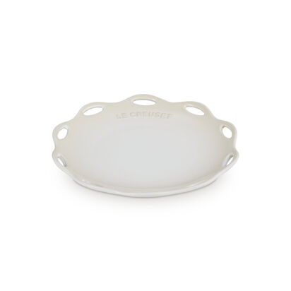 蕾絲花語系列圓盤19cm(蛋白霜) image number 0