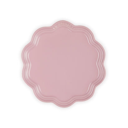 蕾絲花邊盤22cm(亮粉) image number 0
