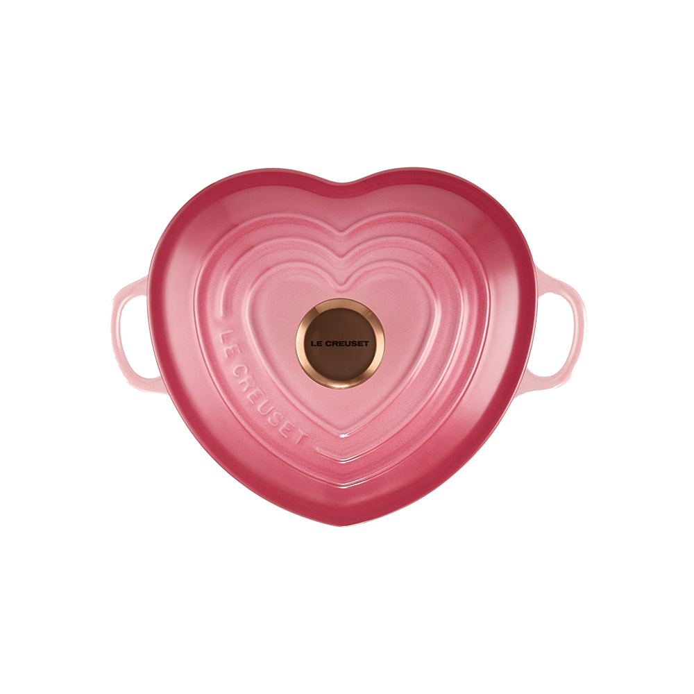 琺瑯鑄鐵愛心鍋20cm(野莓金-銅頭-內鍋白) image number 3