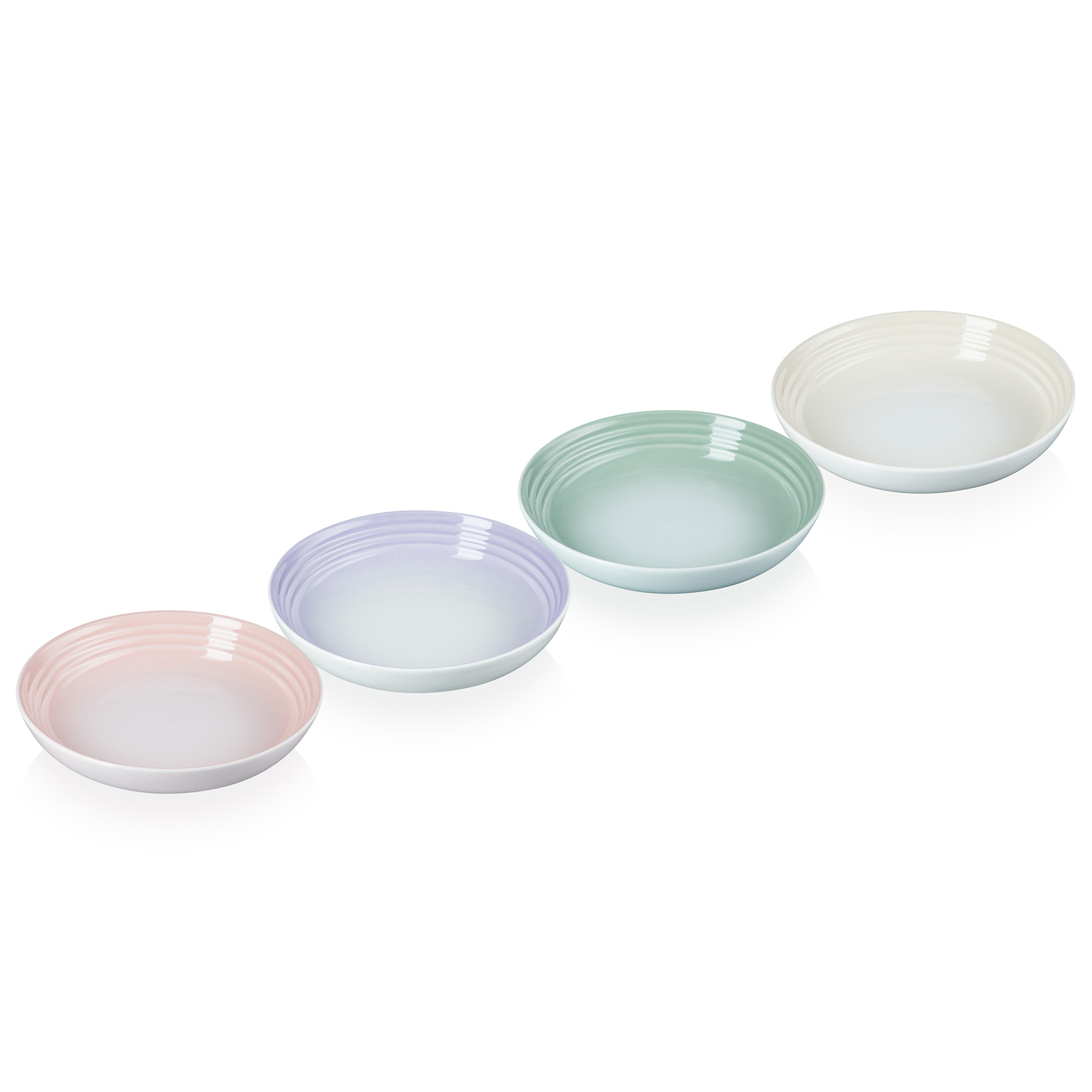 義麵盤組 22cm - 4入(貝殼粉/淡粉紫/湖水綠/蛋白霜)