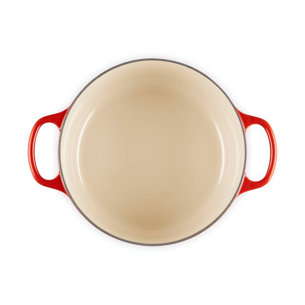 歡樂耶誕琺瑯鑄鐵圓鍋24cm(星型金頭-內鍋白) image number 4