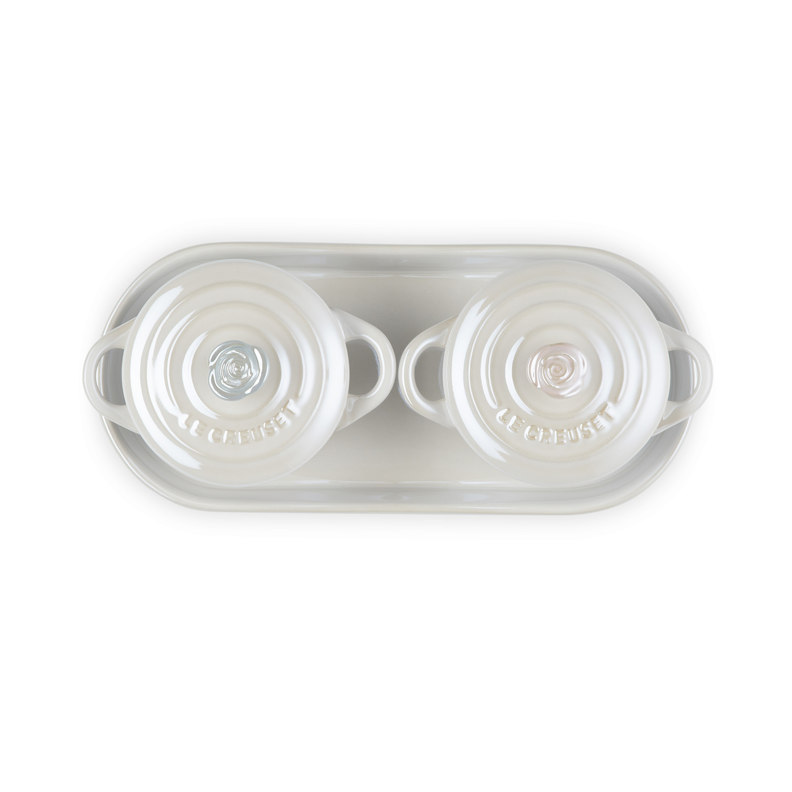 珠光薔薇迷你圓烤盅2入組(附托盤) image number 3