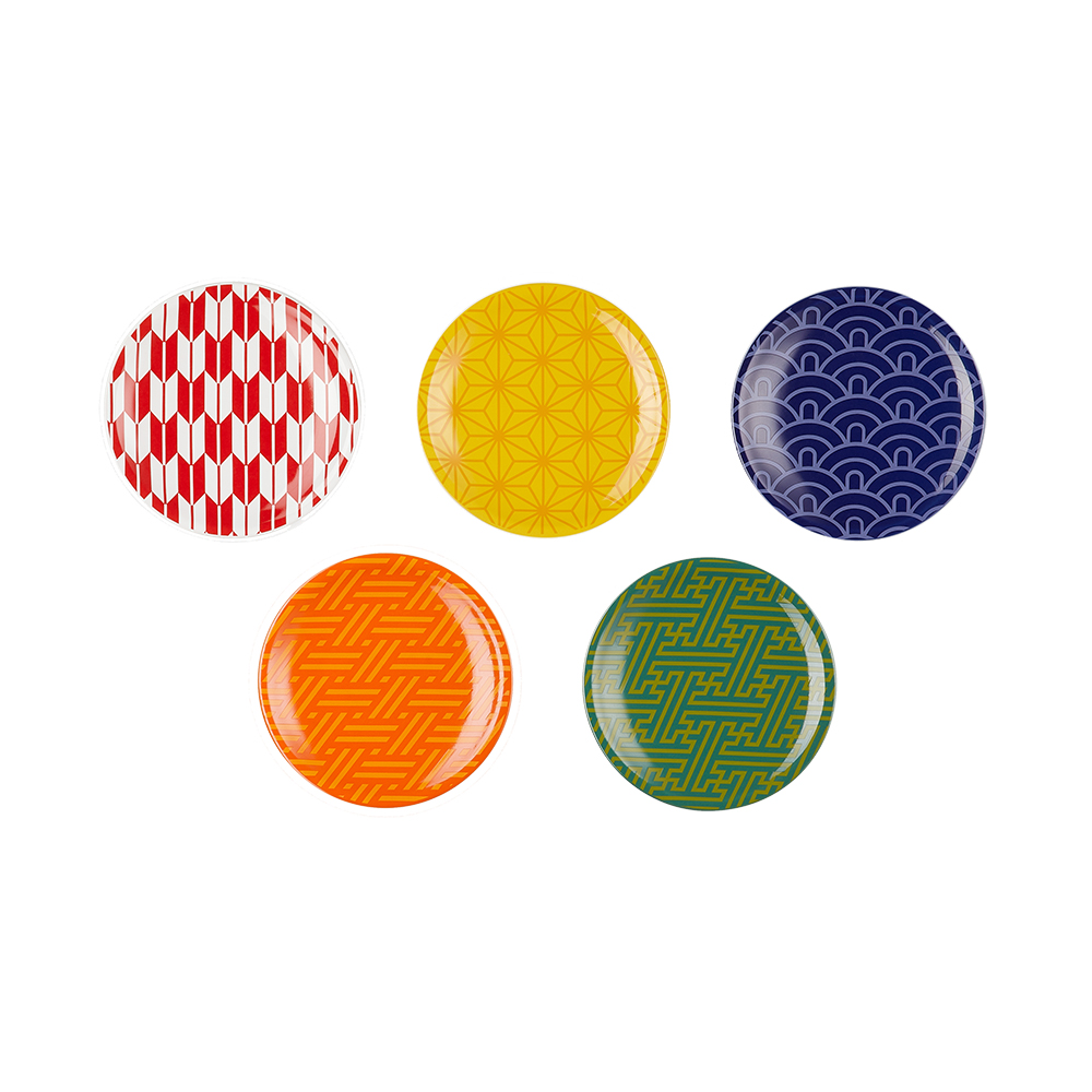 日式圖騰迷你圓盤5入組 image number 0