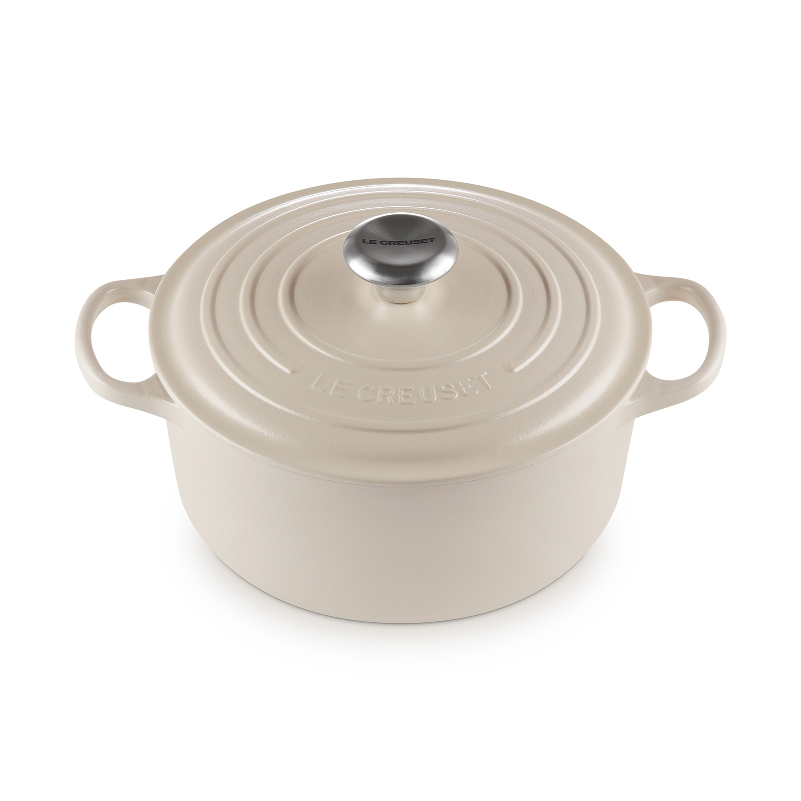 典藏琺瑯鑄鐵圓鍋(鋼頭-內鍋白) image number 1