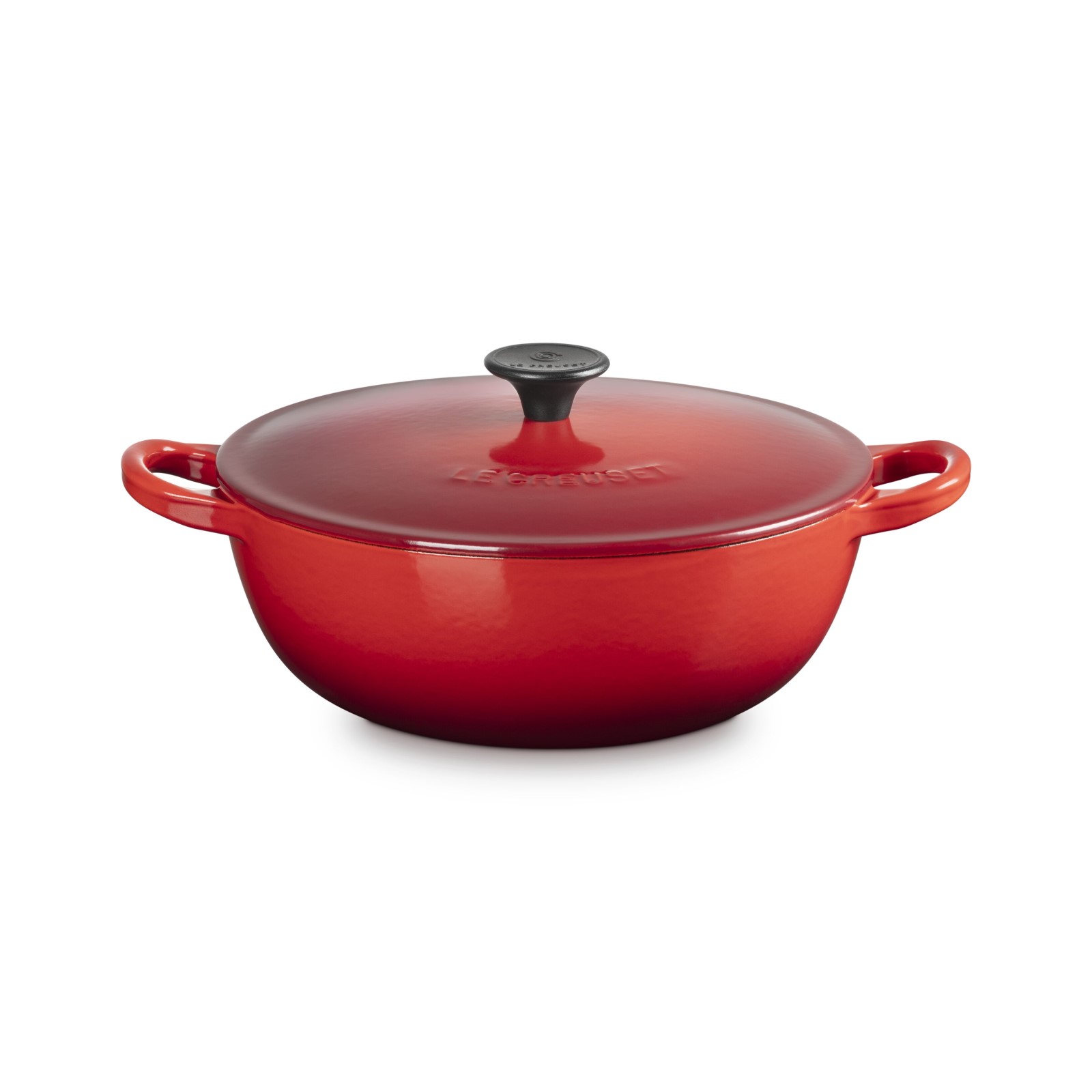 琺瑯鑄鐵媽咪鍋 22cm (櫻桃紅-內鍋白-電木頭)