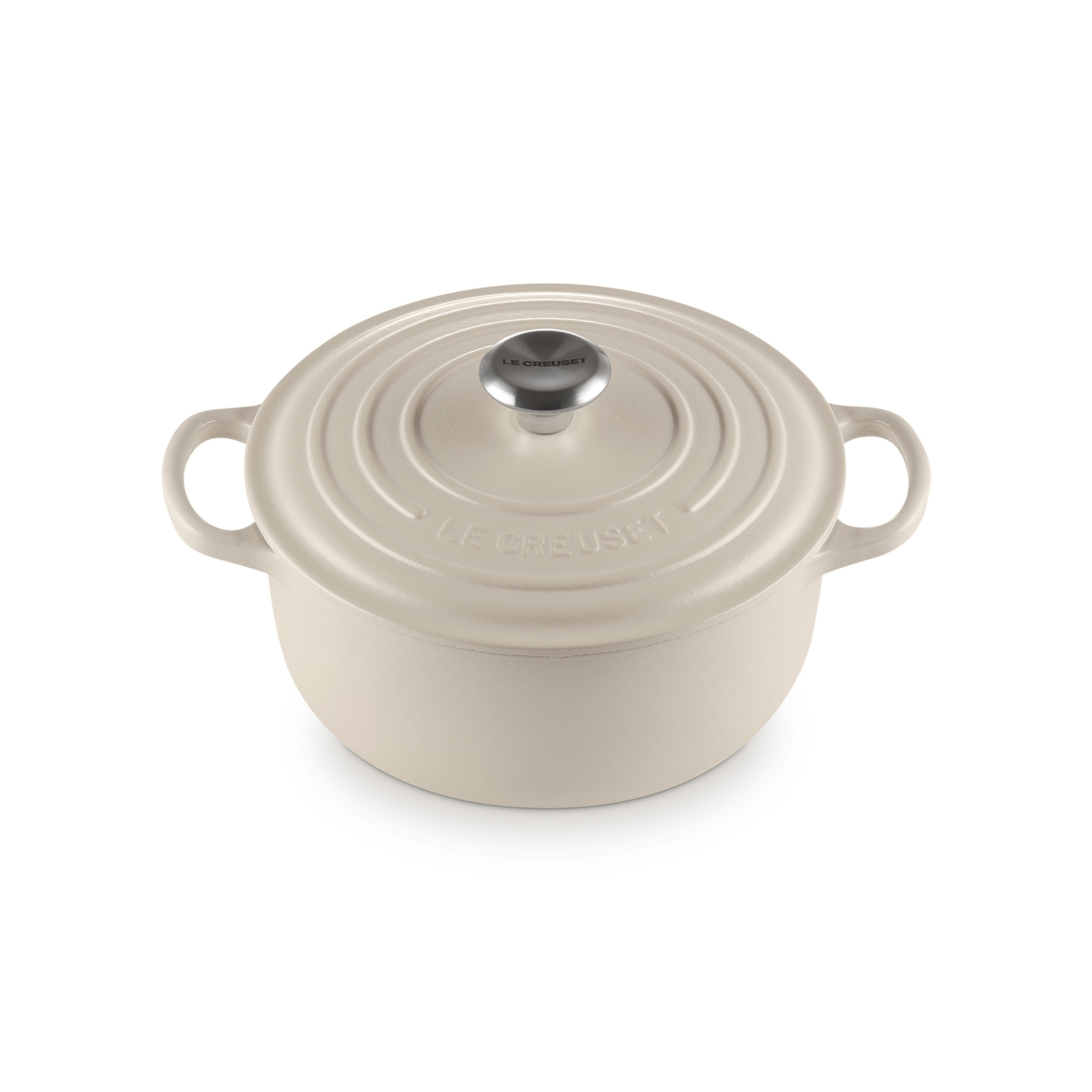 典藏琺瑯鑄鐵圓鍋(鋼頭-內鍋白) image number 1