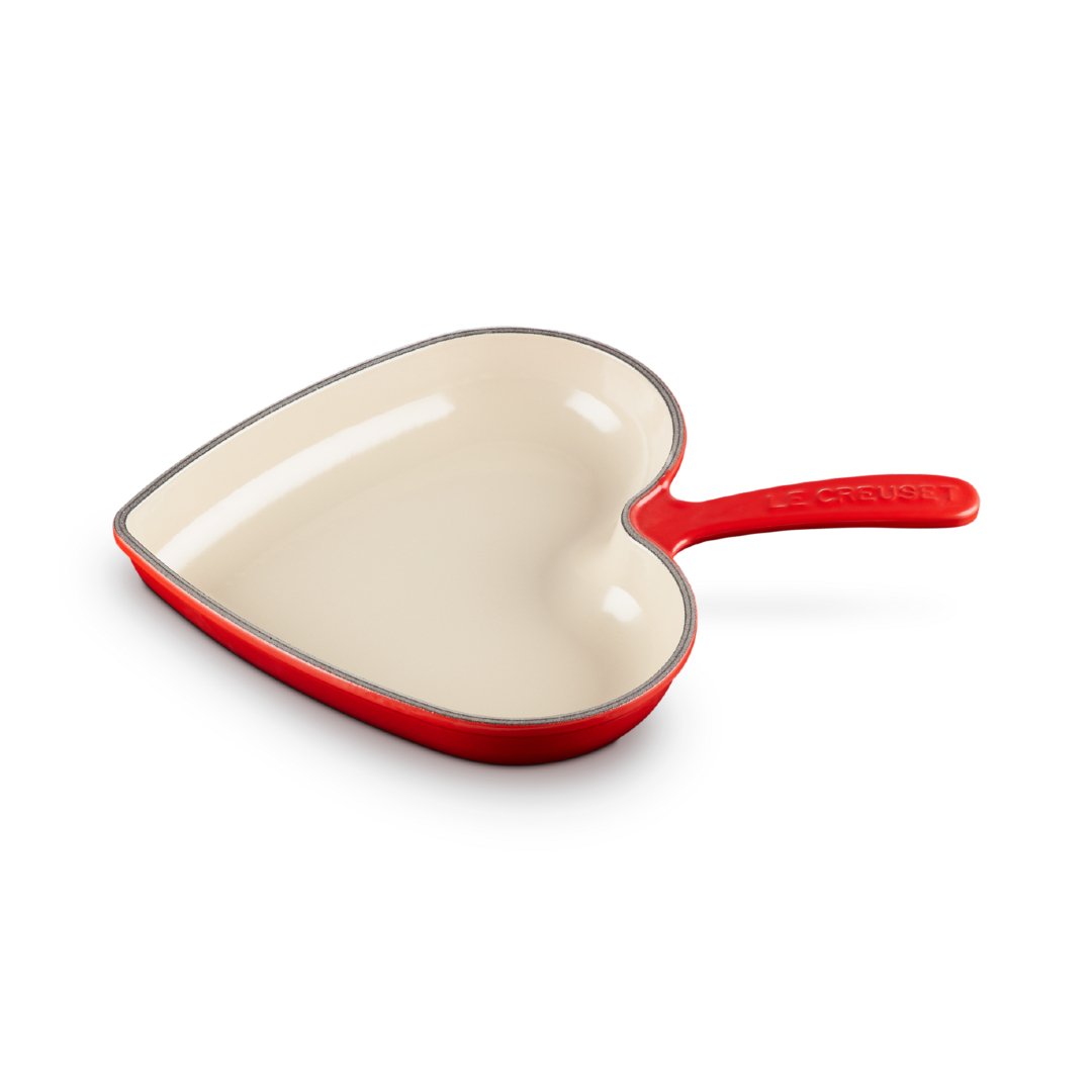 琺瑯鑄鐵單柄愛心煎盤 image number 1