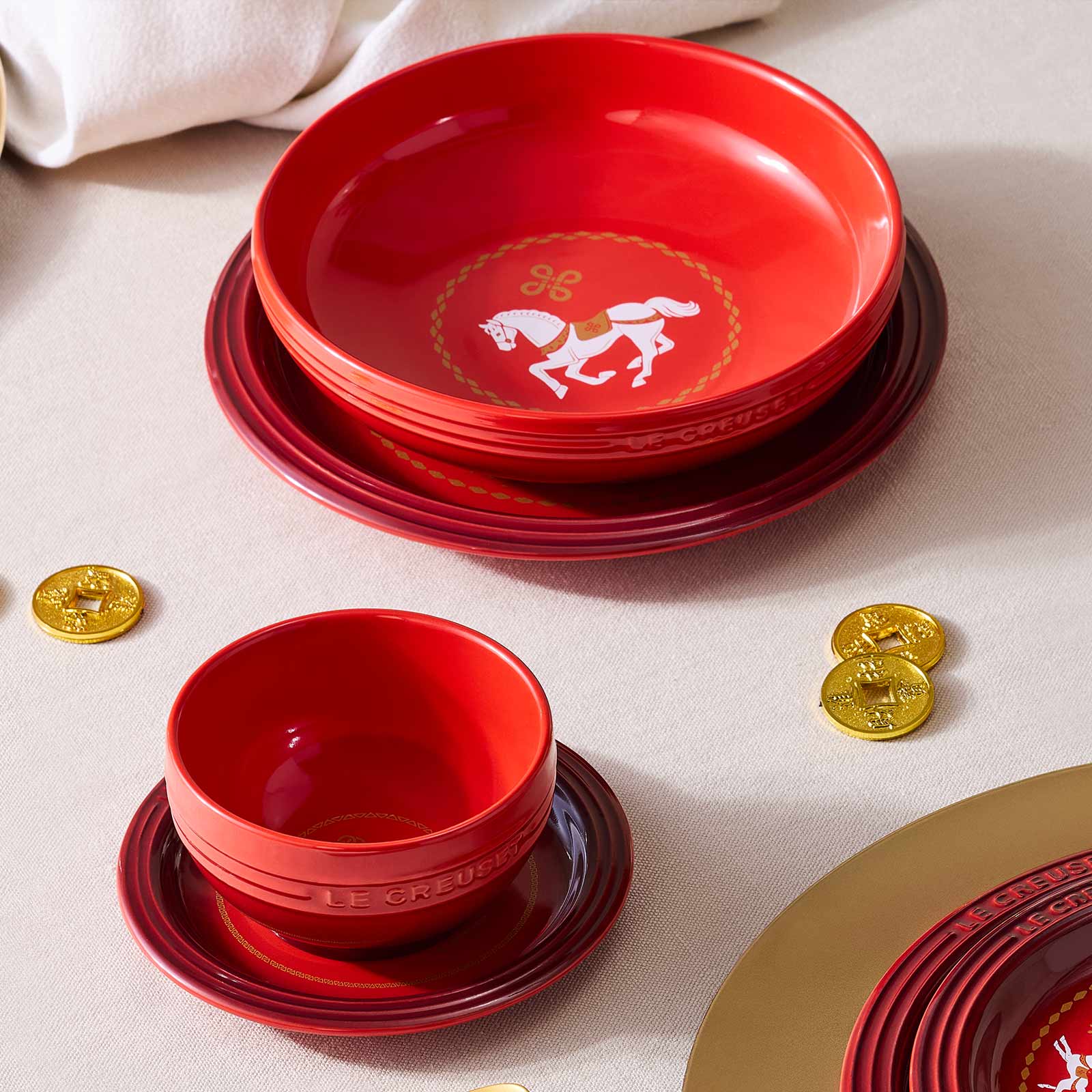 旋轉木馬系列深圓盤20cm (櫻桃紅) image number 5