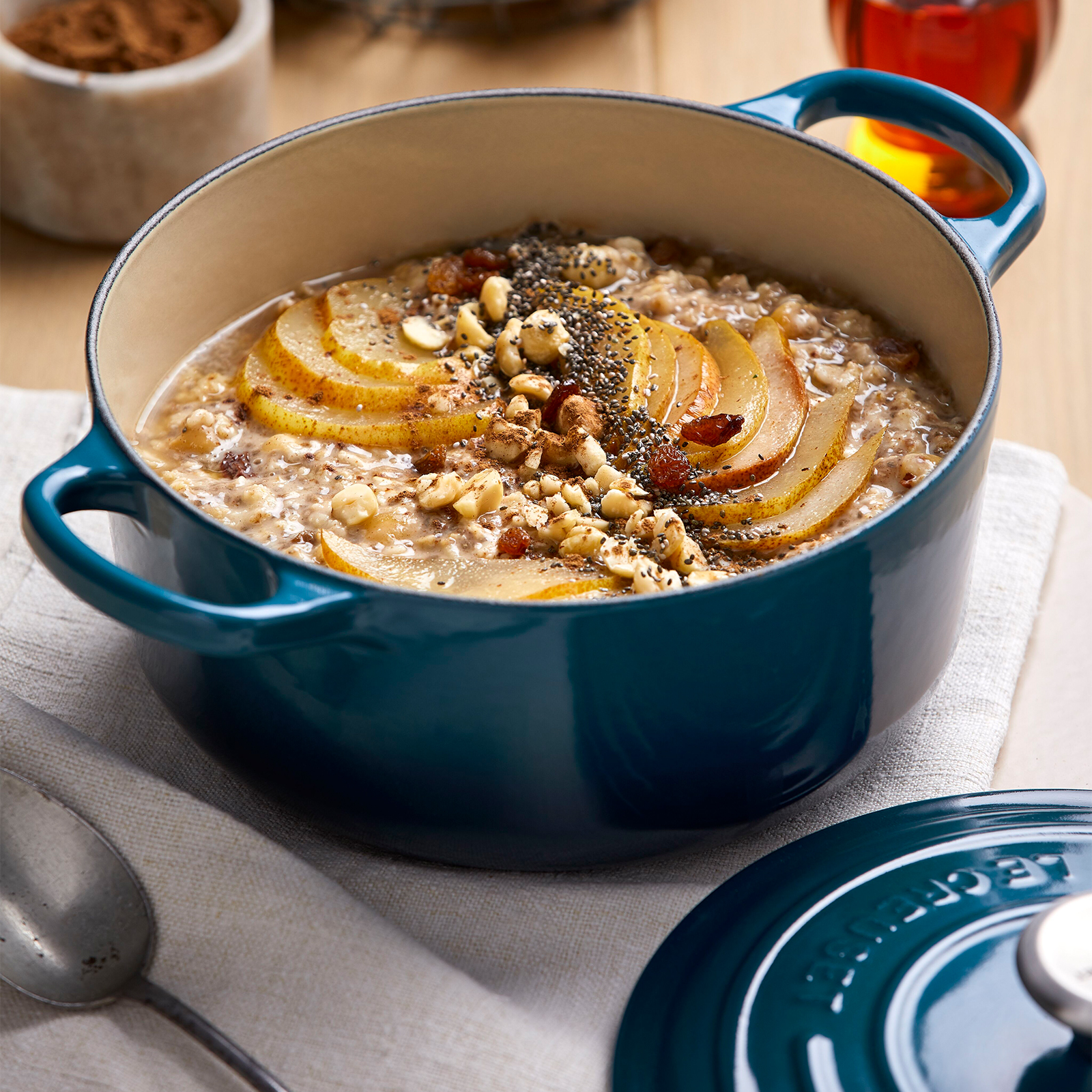 典藏琺瑯鑄鐵圓鍋(鋼頭-內鍋白) image number 5