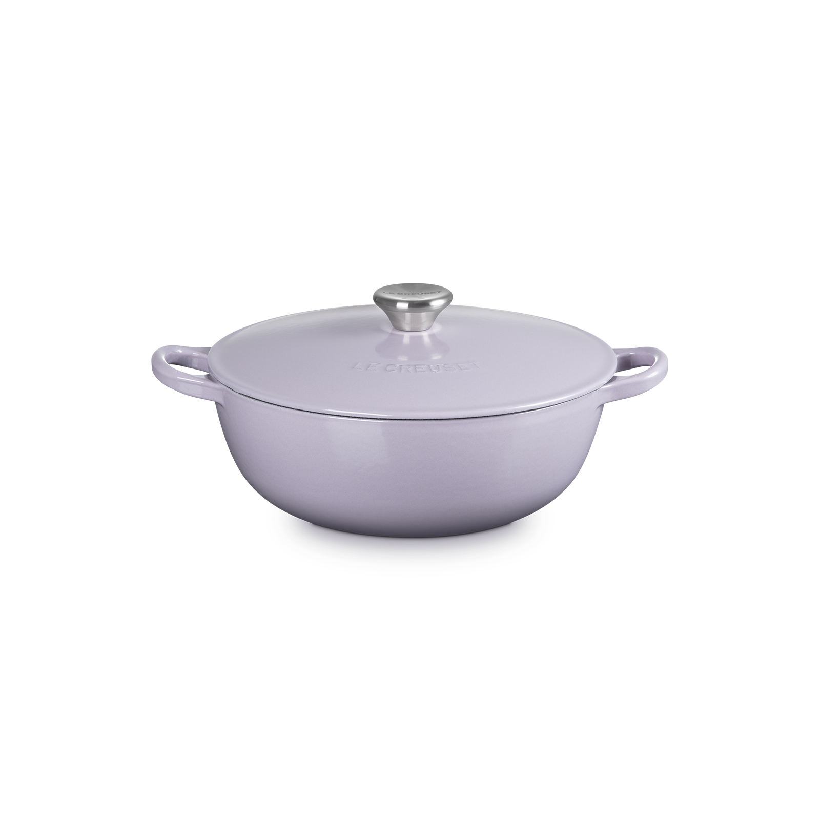 琺瑯鑄鐵媽咪鍋 24cm (薰衣草-鋼頭-內鍋黑)