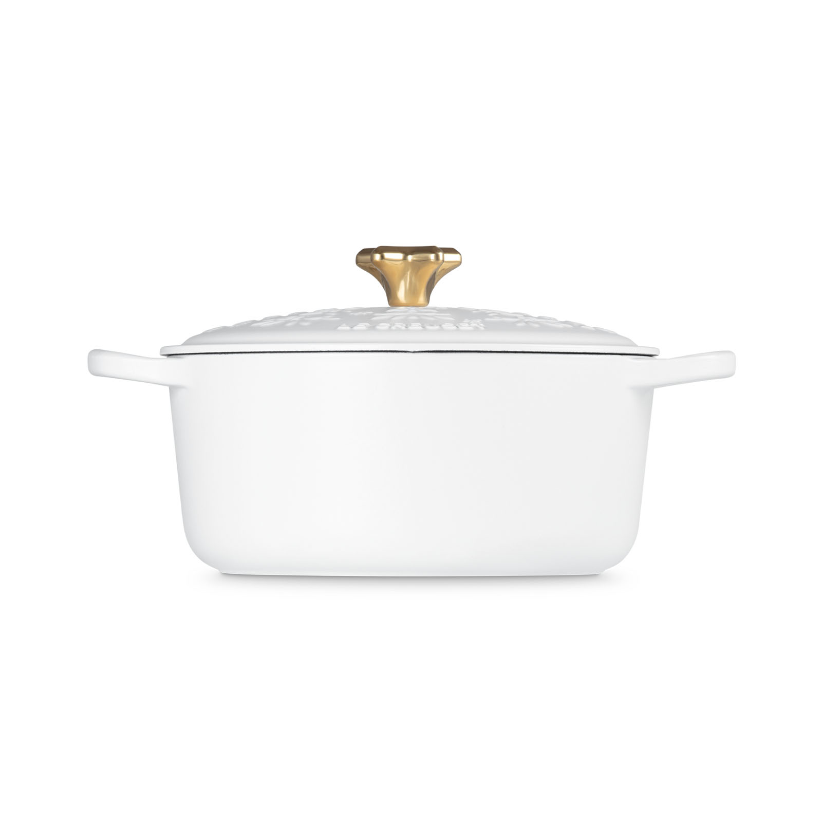 歡樂耶誕琺瑯鑄鐵圓鍋24cm(星型金頭-內鍋白) image number 2