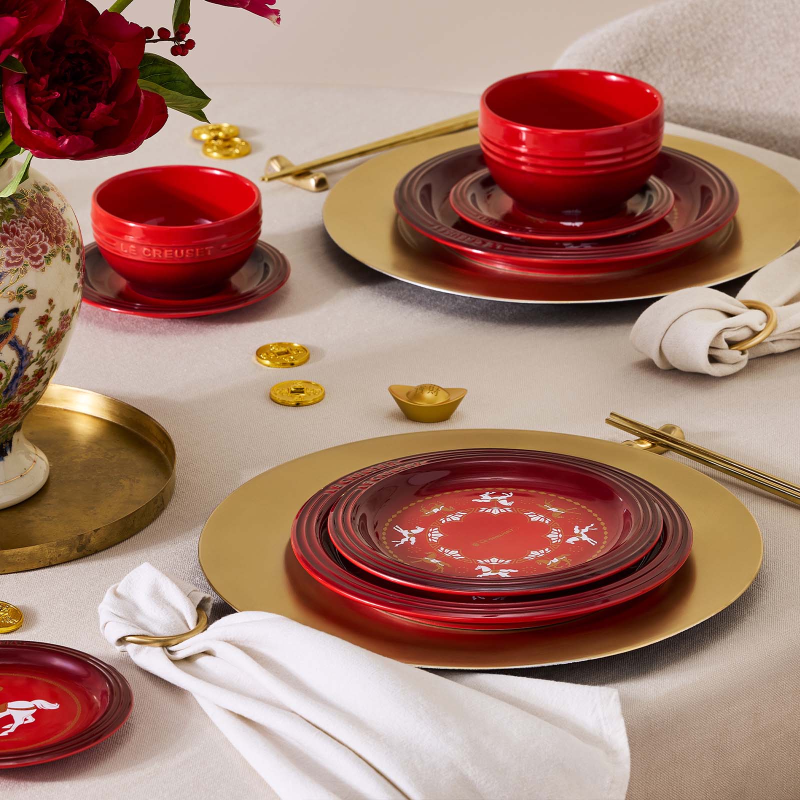 旋轉木馬系列湯碗/飯碗 (櫻桃紅) image number 7