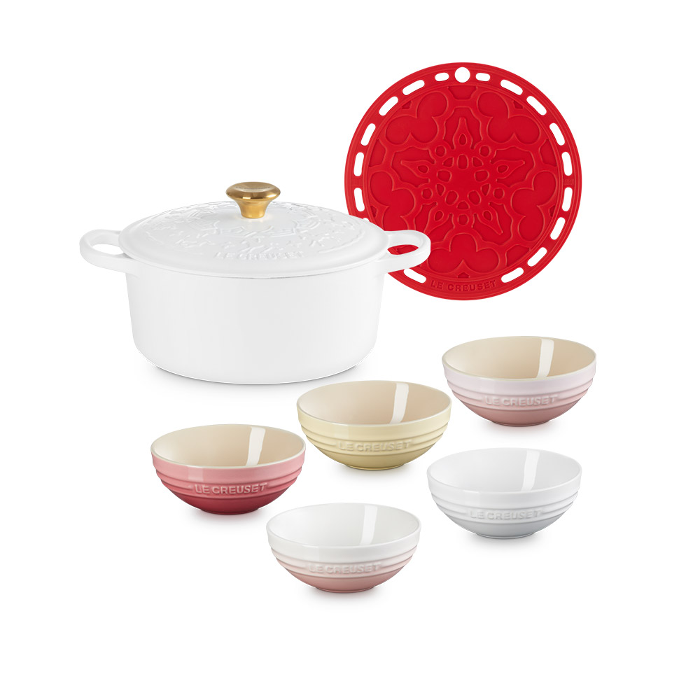 白色馬年鍋+童話派對套組(碗)