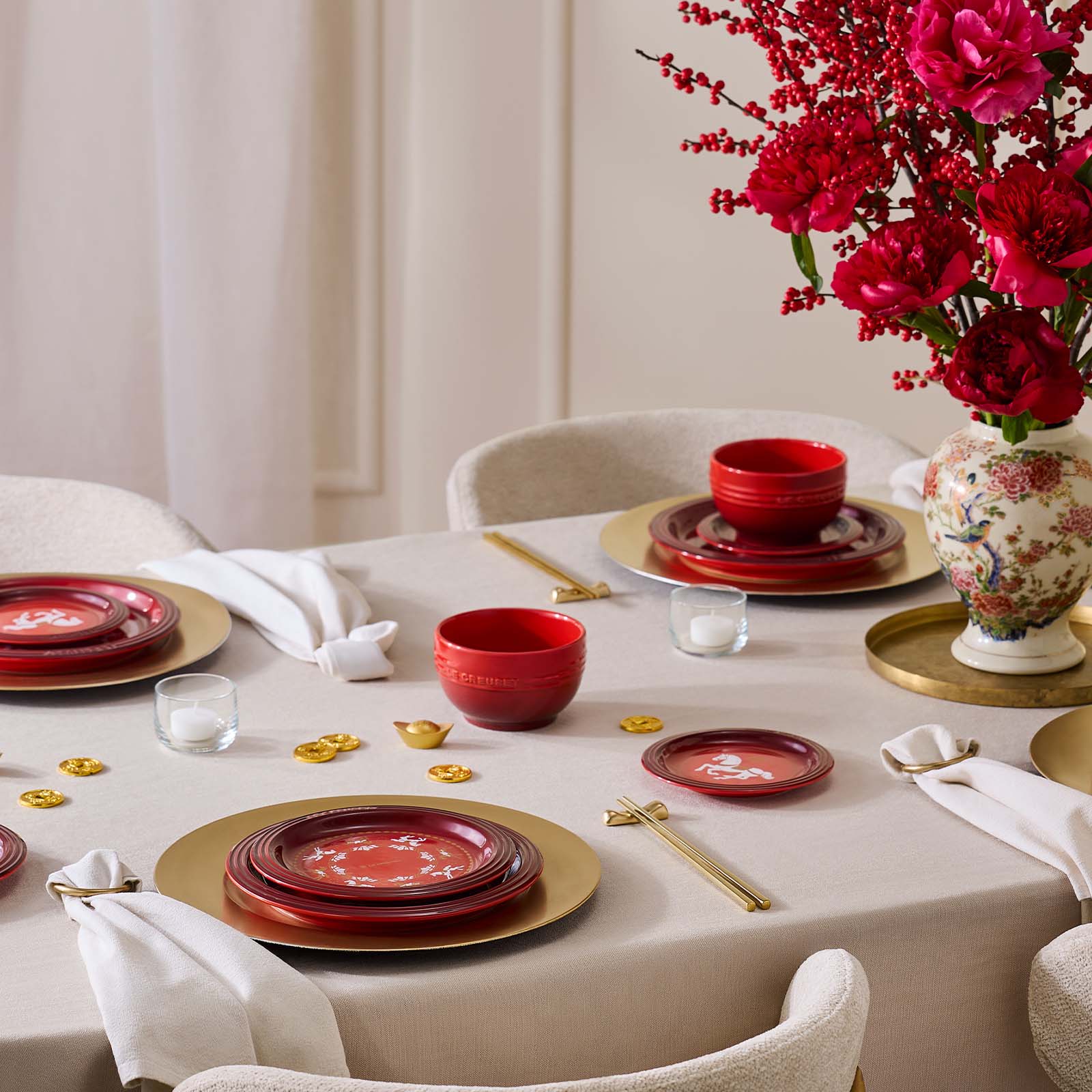 旋轉木馬系列湯碗/飯碗 (櫻桃紅) image number 5