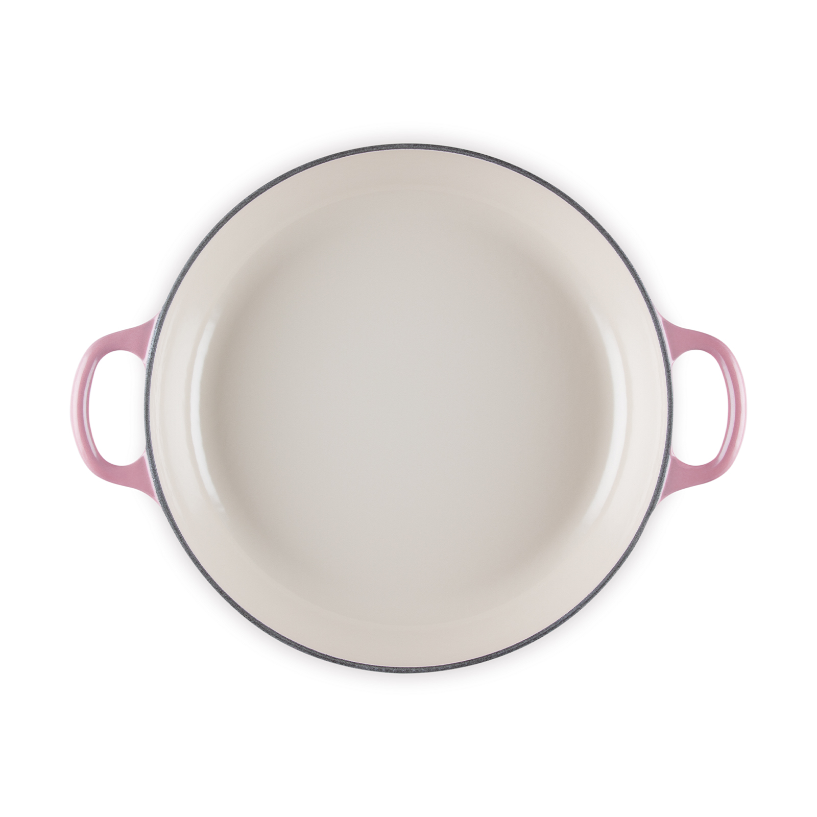 輕荷花妍系列典藏琺瑯鑄鐵淺底鍋 26cm  (淡金頭-內鍋白) image number 4